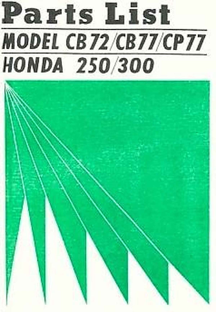 Honda CB72 CB77 CP77 250/300ccm Parts List, Buchcover