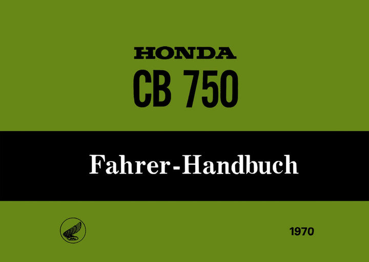 Honda CB750 Fahrerhandbuch, Buchcover