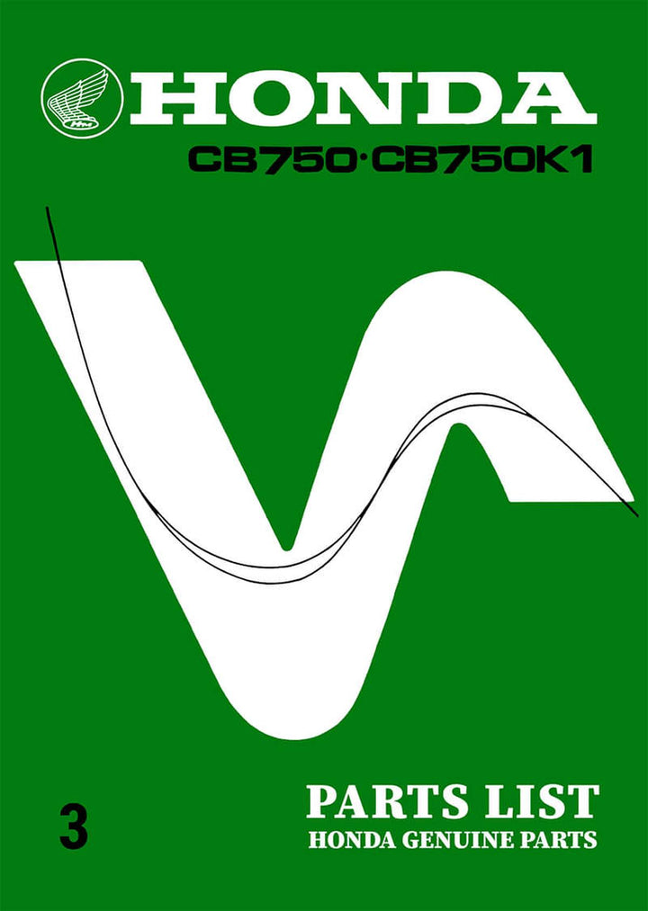 Honda CB750K1 Parts List, Buchcover