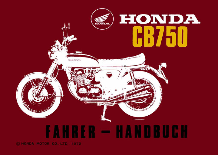 Honda CB750 Fahrerhandbuch, Buchcover