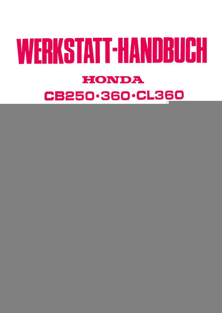 Honda CB250 360 CL360 Reparaturanleitung, Buchcover