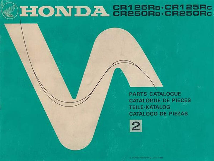 Honda CR125R CR250R Teilekatalog, Buchcover