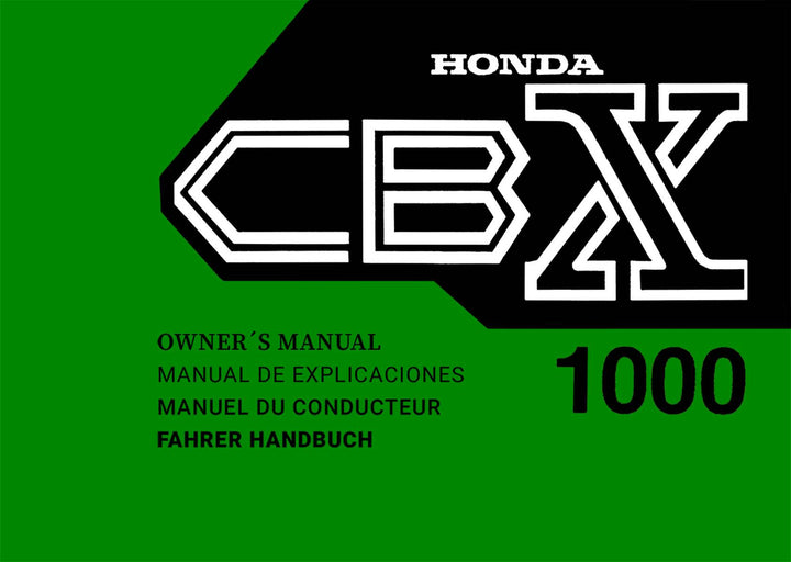 Honda CBX1000 Fahrerhandbuch, Buchcover