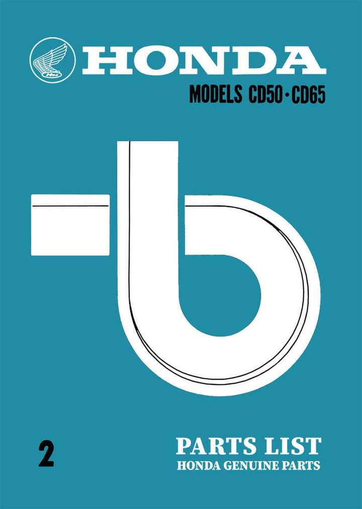 Honda CD50 CD65 Parts List, Buchcover
