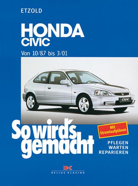 Honda Civic von 10/87 bis 3/01 - Reparaturbuch - gedrucktes Buch zum Bestpreis! - verwuester.net