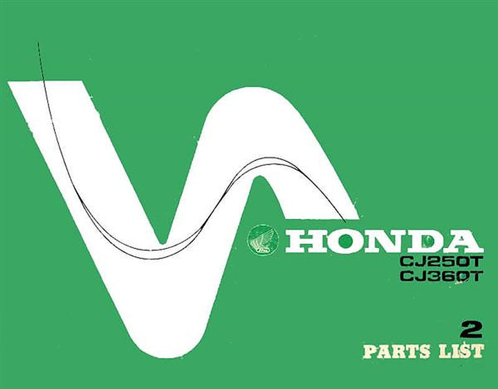 Honda CJ250T CJ360T Parts List, Buchcover
