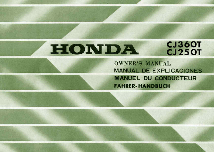 Honda CJ250T CJ360T Fahrerhandbuch, Buchcover