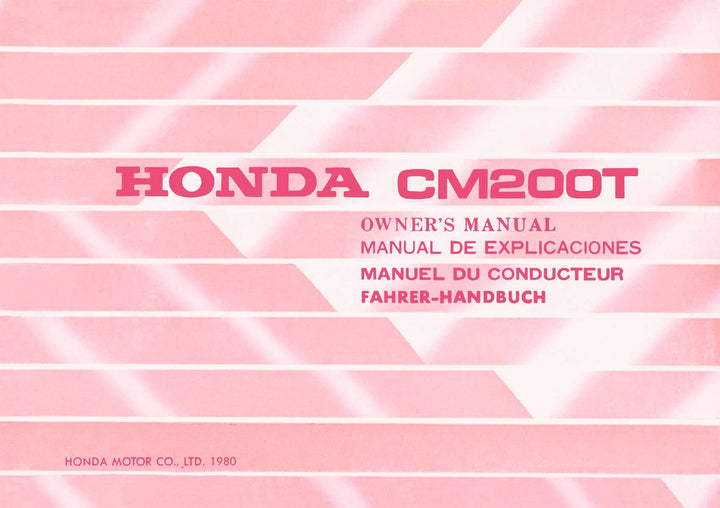 Honda CM200T Fahrerhandbuch, Buchcover