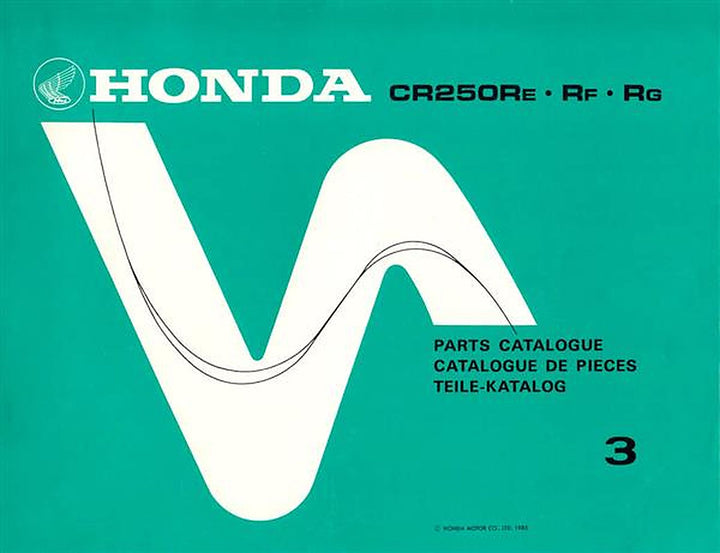 Honda CR250RE CR250RF CR250RG Teilekatalog, Buchcover