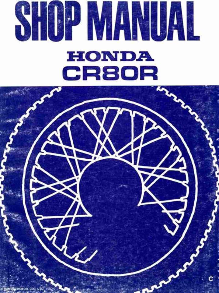 Honda CR80R Shop Manual, Buchcover