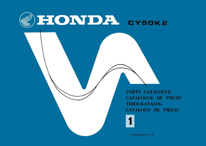 Honda CY50K2 Teilekatalog, Buchcover