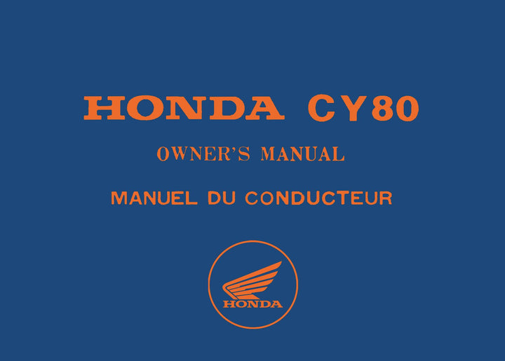 Honda CY80 Owners Manual, Buchcover