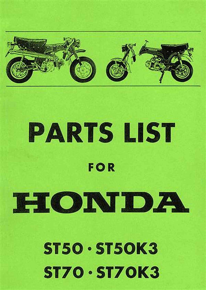 Honda Dax ST50 ST70 ST50K3 ST70K3 Parts List, Buchcover