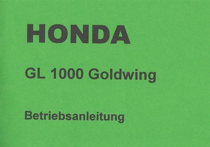 Honda Goldwing GL1000 Fahrerhandbuch, Buchcover