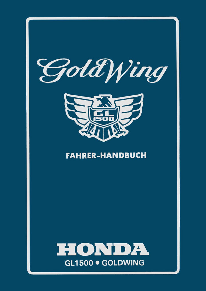 Honda Goldwing GL1500 Fahrerhandbuch, Buchcover