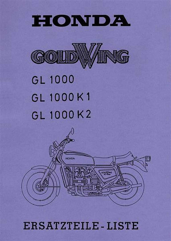 Honda Goldwing GL1000 GL1000K1 GL1000K2 Ersatzteilliste, Buchcover