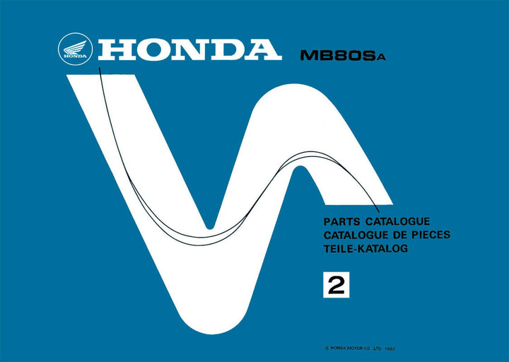 Honda MB80S MB80SA Ersatzteilliste, Buchcover