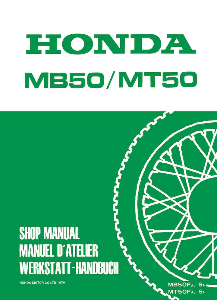 Honda MB50 MT50 Werkstatthandbuch, Buchcover