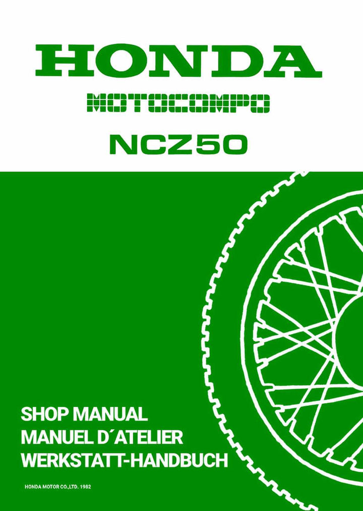 Honda NCZ50 Motocompo Werkstatthandbuch, Buchcover