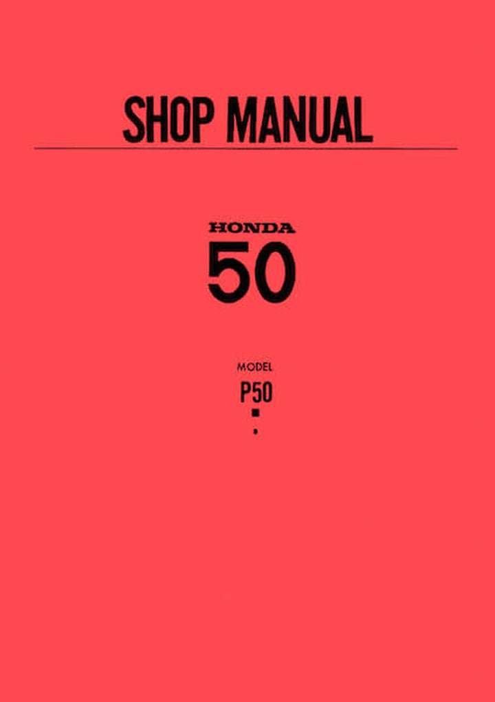 Honda P50 Shop Manual, Buchcover