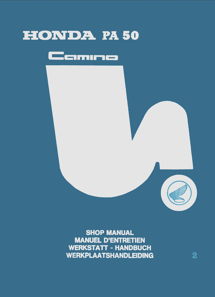 Honda PA50 Camino Werkstatthandbuch, Buchcover