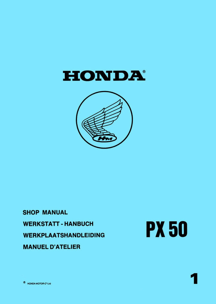 Honda PX50 Reparaturanleitung, Buchcover