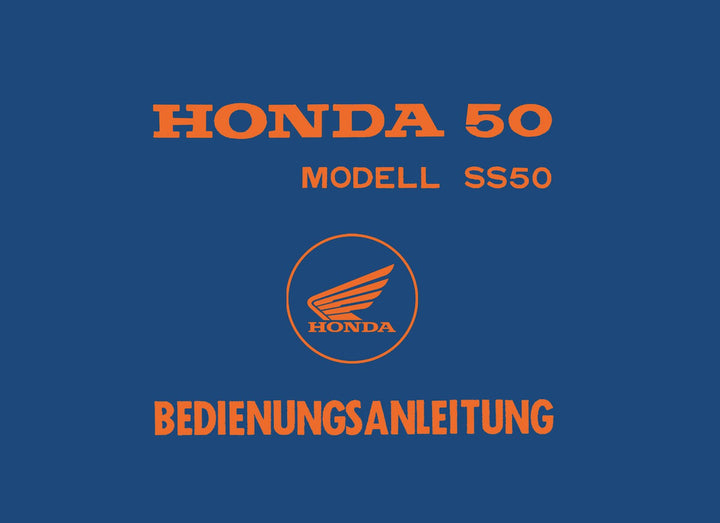 Honda SS50 Betriebsanleitung, Buchcover