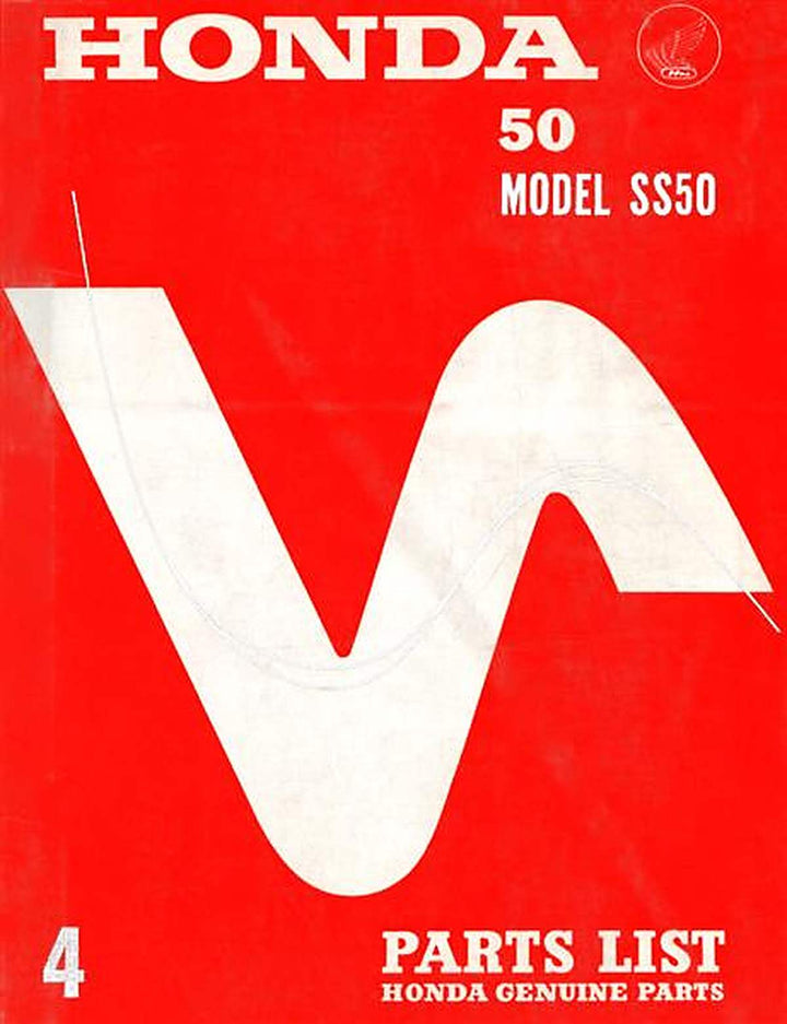 Honda SS50 Parts List, Buchcover