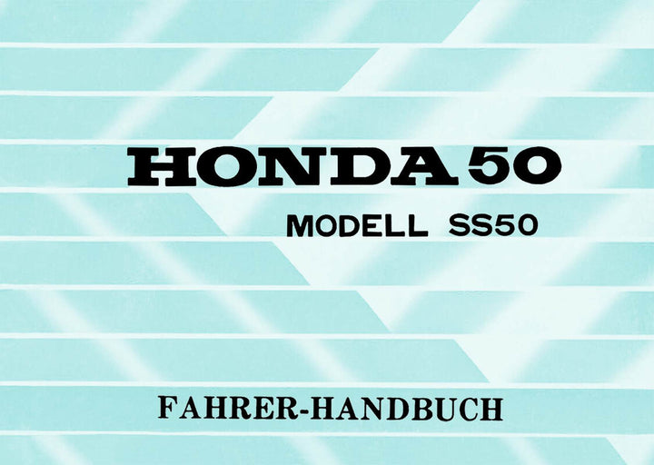 Honda SS50 Betriebsanleitung, Buchcover
