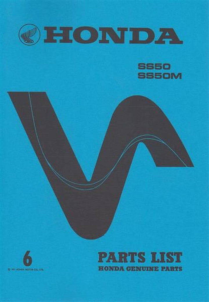 Honda SS50 SS50M Parts List, Buchcover