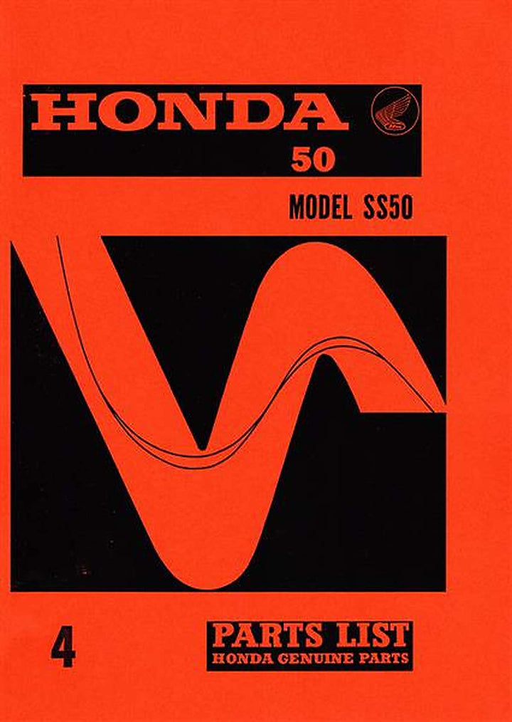 Honda SS50 SS50M Parts List, Buchcover