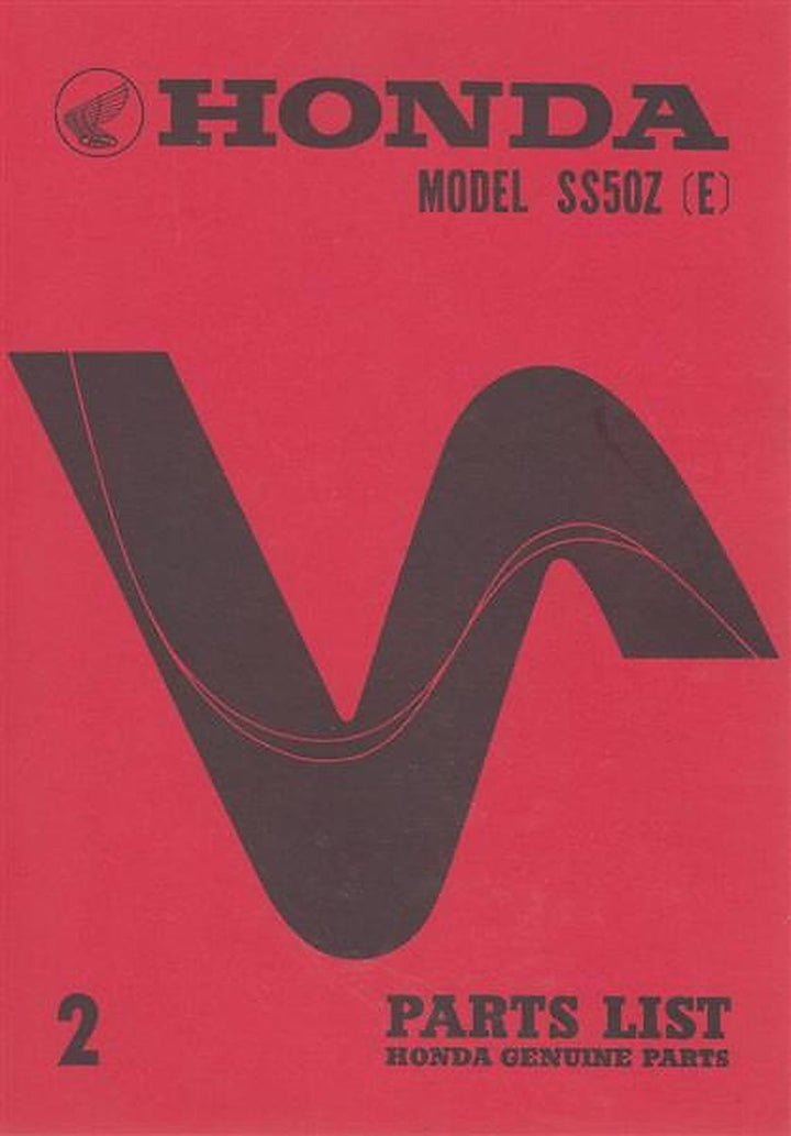 Honda SS50Z (E) Parts List, Buchcover
