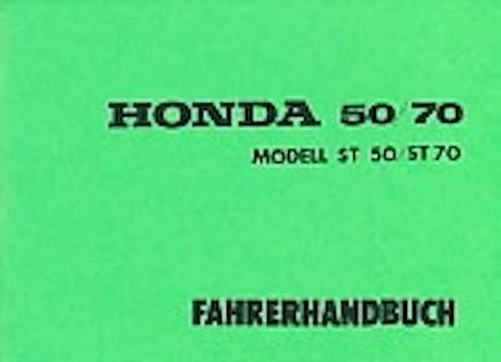 Honda ST50 ST70 Fahrerhandbuch, Buchcover