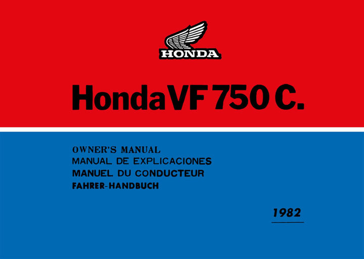 Honda VF750C Fahrerhandbuch, Buchcover