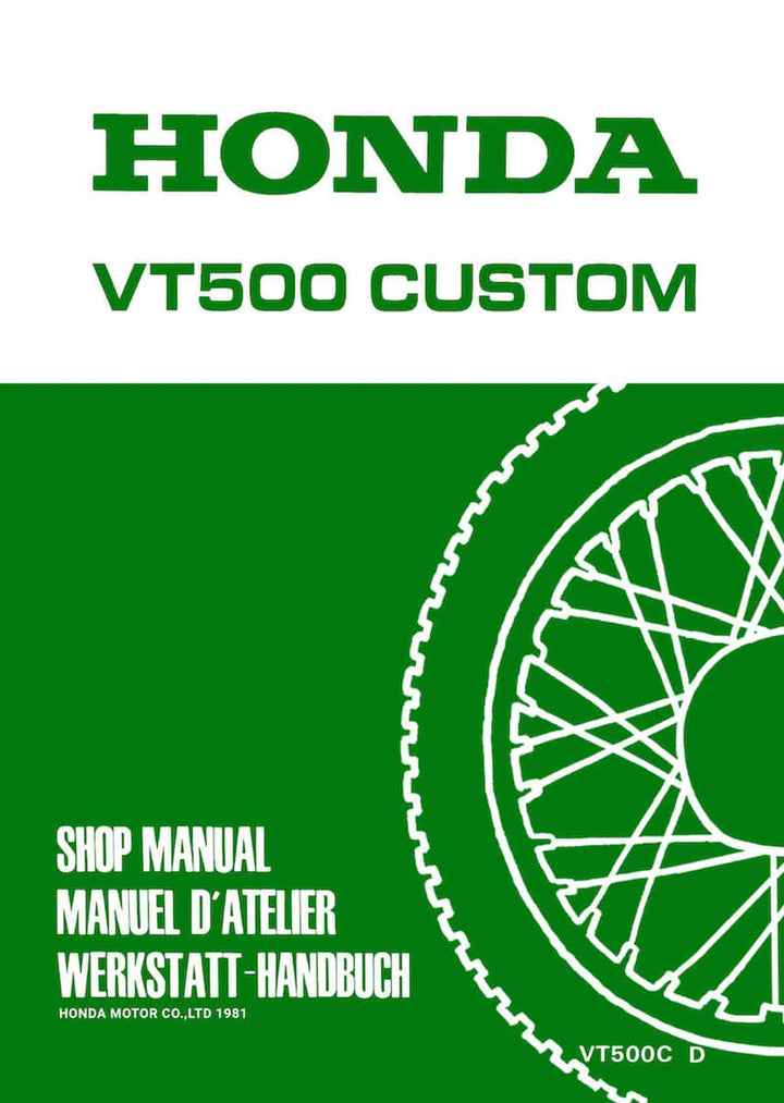 Honda VT500 Custom Werkstatthandbuch, Buchcover