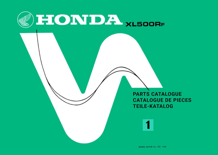 Honda XL500RF Ersatzteilkatalog, Buchcover