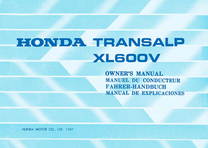 Honda XL600V Transalp Fahrerhandbuch, Buchcover