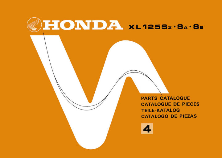 Honda XL125SZ XL125SA XL125SB Teilekatalog, Buchcover
