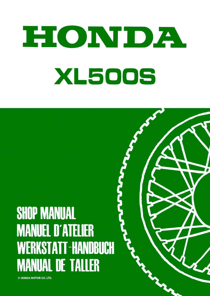 Honda XL500S Reparaturanleitung, Buchcover