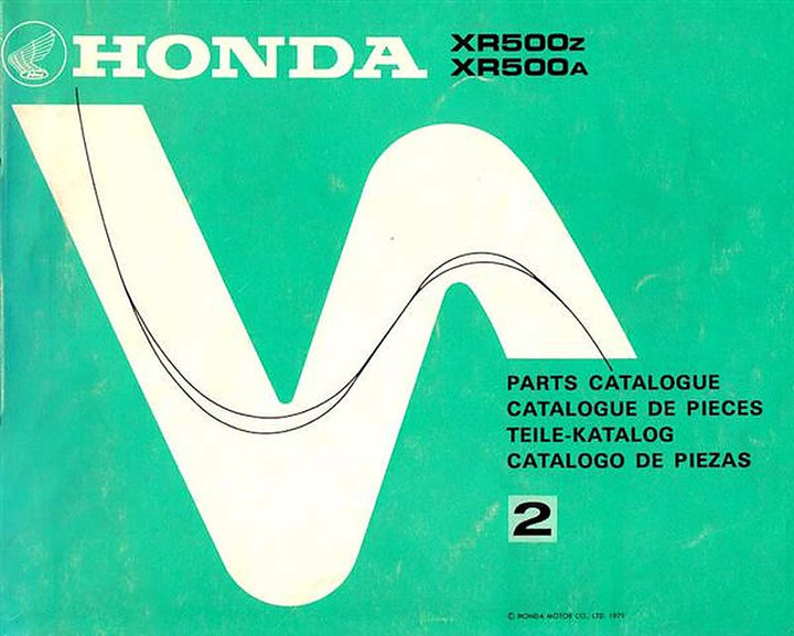 Honda XR500Z XR500A Teilekatalog, Buchcover