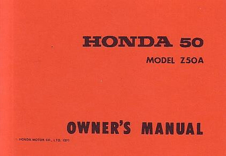 Honda Z50A Owner&