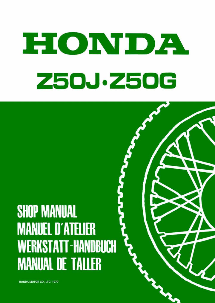 Honda Z50J Z50G Werkstatthandbuch, Buchcover