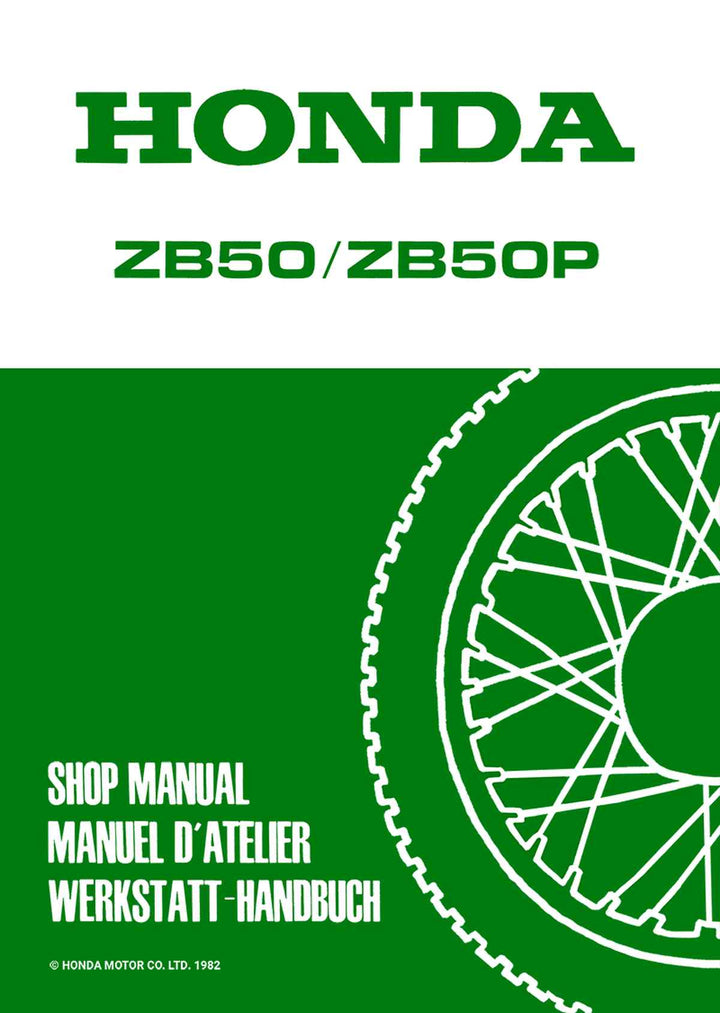 Honda ZB50 / ZB50P Werkstatthandbuch, Buchcover