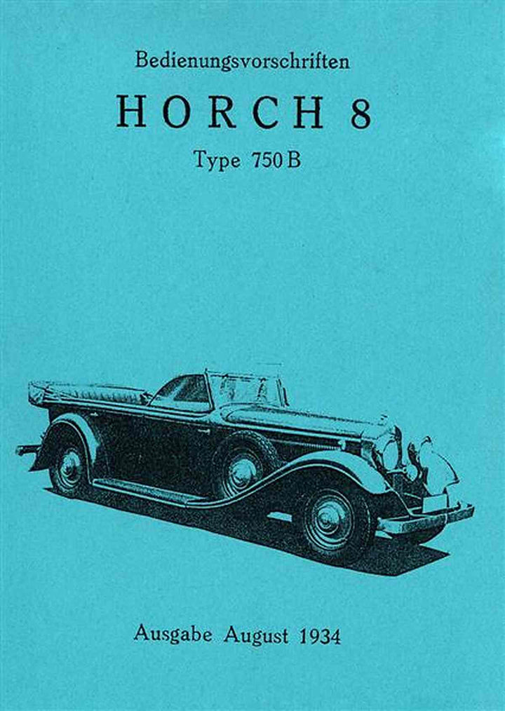 Horch 8 Bedienungsanleitung, Buchcover