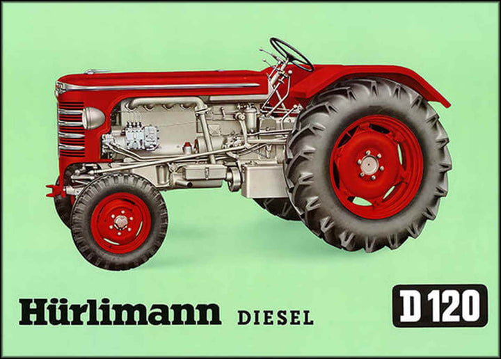 Hürlimann D120 Traktor Poster, Poster-Motiv