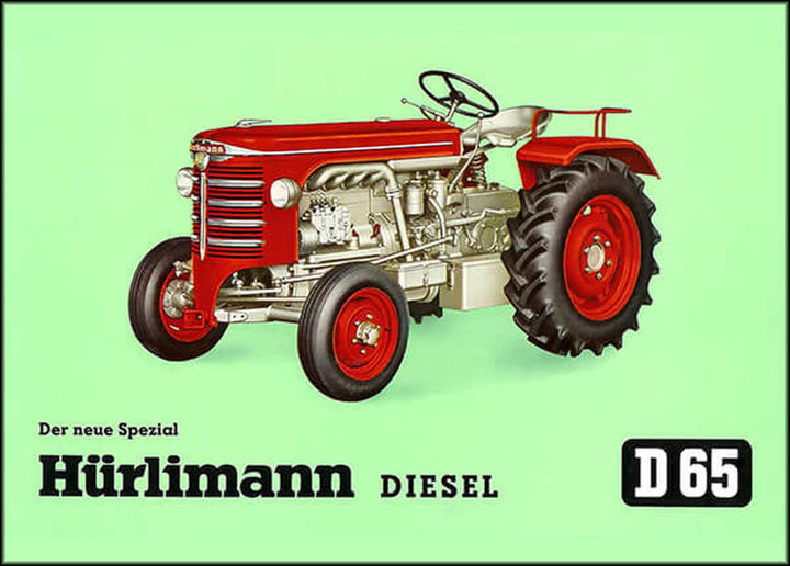 Hürlimann D65 Traktor Poster, Poster-Motiv