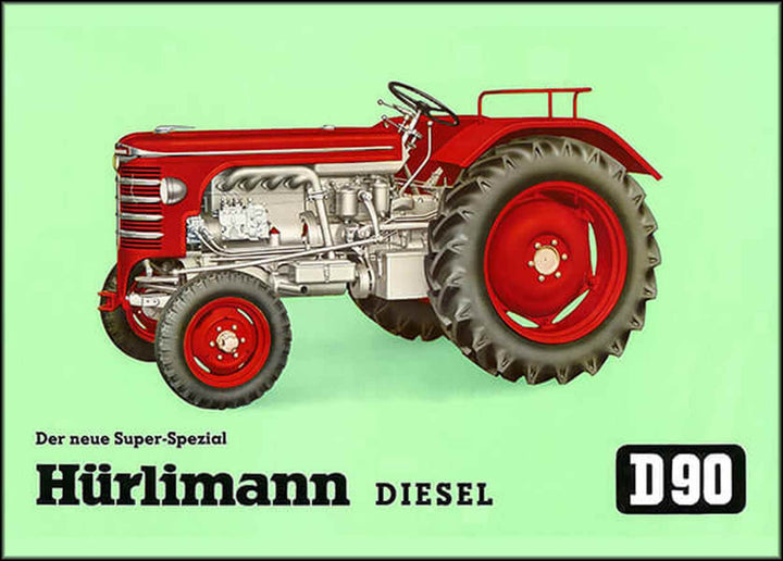 Hürlimann D90 Traktor Poster, Poster-Motiv