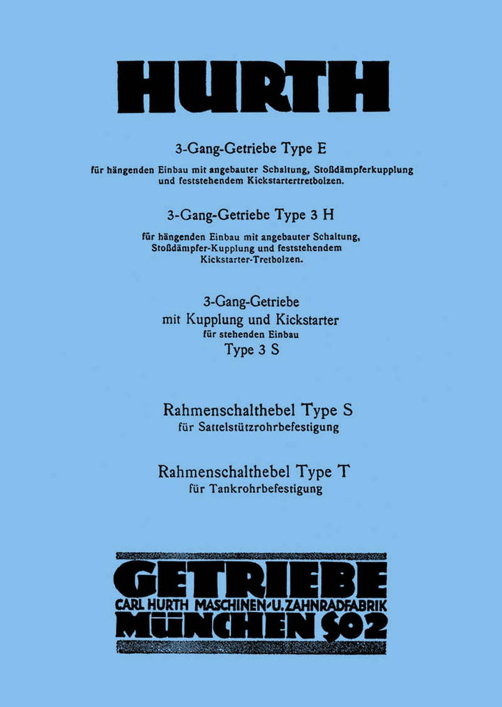Hurth Getriebe 3-Gang Ersatzteilliste, Buchcover