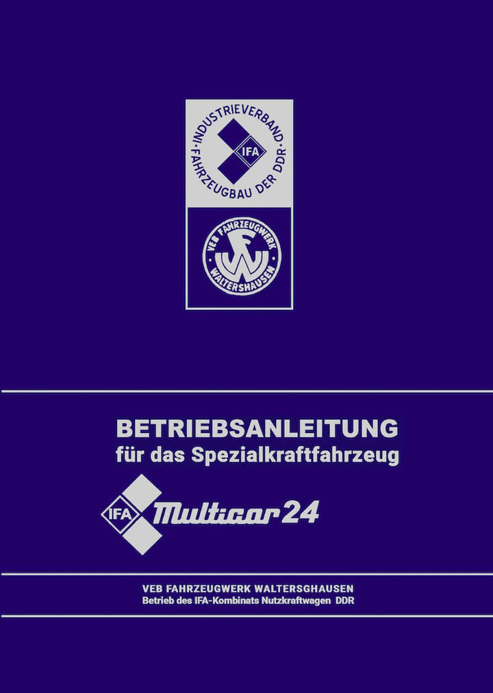Multicar 24 Betriebsanleitung, Buchcover