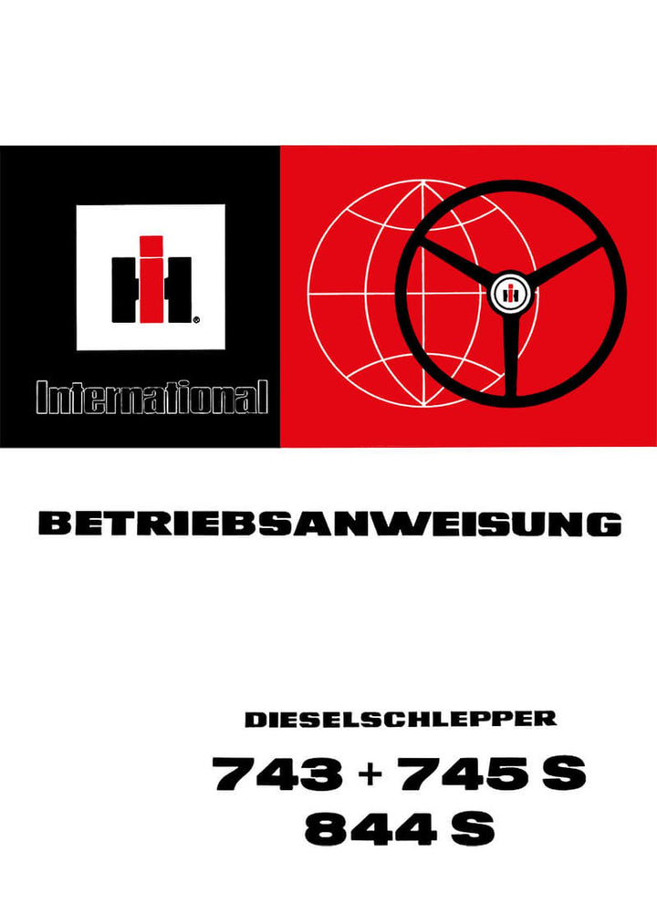 IHC 743, 745 S, 844 S Betriebsanweisung, Buchcover